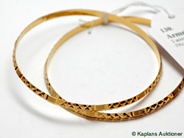 Pawnitems, Bangles, 2 bangles 21K Ø6cm 18,6g, in auction: Pawn – Tuesday 17 June 2008