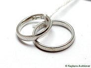 Pawnitems, Rings, 2 rings 18K white gold with engraving Ø17½, in auction: Pawn – Tuesday 17 June 2008