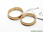 Pawnitems, Rings, 2 rings 18K with engraving Ø171/4, in auction: Pawn – Tuesday 17 June 2008