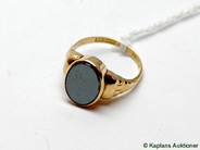 Pawnitems, Signet-ring, 18K with stone Ø181/4 4,2g, in auction: Pawn – Tuesday 17 June 2008