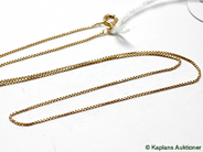 Pawnitems, Necklace, Box-chain 18K 44cm 2,5g, in auction: Pawn – Tuesday 17 June 2008