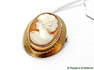 Pawnitems, Pendant, Hänge/brosch 18K with cameo (saknar loop) 3,6g, in auction: Pawn – Tuesday 17 June 2008