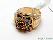 Pawnitems, Ring, 21K with stones Ø18 5,1g, in auction: Pawn – Tuesday 17 June 2008