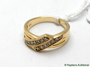 Pawnitems, Ring, 18K with diamonds 14xca 0,01ct Ø18 4,7g, in auction: Pawn – Tuesday 17 June 2008
