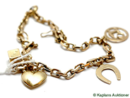 Pawnitems, Bracelet, ankar with charms 18K 20cm 11,9g, in auction: Pawn – Tuesday 17 June 2008