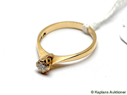 Pawnitems, Ring, 18K with diamond 1xca 0,25ct Ø16½ 2,2g, in auction: Pawn – Tuesday 17 June 2008