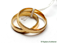 Pawnitems, Rings, 2 rings 18K Ø17, in auction: Pawn – Tuesday 17 June 2008