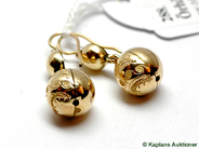 Pawnitems, Earrings, pair earrings 14K (fyllda with porös massa) 4,1g, in auction: Pawn – Tuesday 17 June 2008