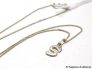 Pawnitems, Necklace, "curb" in silver (925) with pendant 40cm 2g, in auction: Pawn – Tuesday 17 June 2008