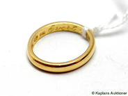 Pawnitems, Ring, 23K plain engraved, in auction: Pawn – Tuesday 17 June 2008