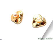 Pawnitems, Earrings, 18K with pearls, in auction: Pawn – Tuesday 17 June 2008