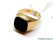Pawnitems, Signet-ring, 18K with black stone, in auction: Pawn – Tuesday 17 June 2008