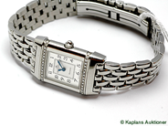 Pawnitems, Ladie´s wristwatch, Jaeger- LeCoultre Reverso Quartz in steel with 64 diamonds refnr 265.8.08 serienr 2124346, in auction: Pawn – Tuesday 17 June 2008