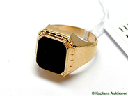 Pawnitems, Signet-ring, 18K with black stone, in auction: Pawn – Tuesday 17 June 2008