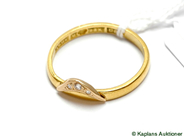 Pawnitems, Ring, 23K with diamonds 1xca0,01ct, in auction: Pawn – Tuesday 17 June 2008