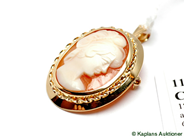 Pawnitems, Cameobrooch, 18K kan även användas som pendant, in auction: Pawn – Tuesday 17 June 2008