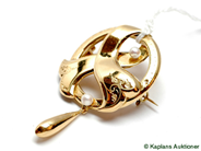 Pawnitems, Brooch, 18K 5,5g, in auction: Pawn – Tuesday 17 June 2008