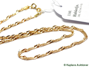 Pawnitems, Necklace, 18K, in auction: Pawn – Tuesday 17 June 2008