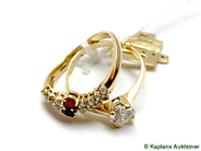 Pawnitems, Guldparti, 18K 2 Rings with stones, in auction: Pawn – Tuesday 17 June 2008