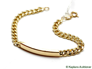Pawnitems, Bracelet, 18K hollow "curb" with platta, in auction: Pawn – Tuesday 17 June 2008