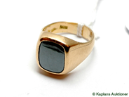 Pawnitems, Signet-ring, 18K with black stone, in auction: Pawn – Tuesday 17 June 2008