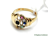 Pawnitems, Ring, 14K with stones, in auction: Pawn – Tuesday 17 June 2008