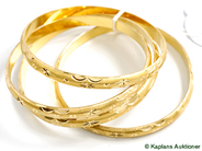 Pawnitems, Bangles, 4st 21K, in auction: Pawn – Tuesday 17 June 2008