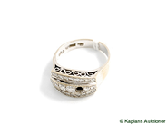 Pawnitems, Ring, 18K Ø17½ with diamonds 1xca0,12, in auction: Pawn – Tuesday 17 June 2008