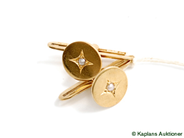 Pawnitems, Frackknappar, one pair 18K, in auction: Pawn – Tuesday 17 June 2008