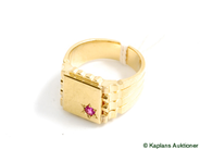 Pawnitems, Signet-ring, 18K with stone, in auction: Pawn – Tuesday 17 June 2008
