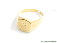 Pawnitems, Signet-ring, 18K  with engraving, in auction: Pawn – Tuesday 17 June 2008