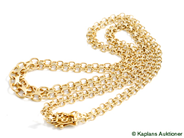 Pawnitems, Necklace, 18K graduated "x-link", in auction: Pawn – Tuesday 17 June 2008
