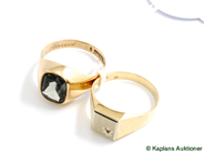 Pawnitems, Signet-rings, 2st 18K, in auction: Pawn – Tuesday 17 June 2008