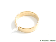 Pawnitems, Ring, 18K plain engraved, in auction: Pawn – Tuesday 17 June 2008