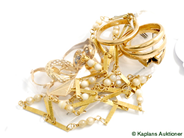 Pawnitems, Guldparti, 18K various damaged guldsmycken, in auction: Pawn – Tuesday 17 June 2008
