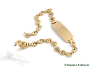 Pawnitems, Armlänk, 18K with platta 13cm, in auction: Pawn – Tuesday 24 June 2008