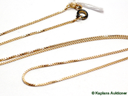 Pawnitems, Necklace, 18K Box-chain with clasp not gold 51cm bruttovikt 3,7g, in auction: Pawn – Tuesday 24 June 2008