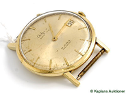 Pawnitems, Men´s wristwatch, 18K Automat repigt crystal dåligt condition bruttovikt 28,3g, in auction: Pawn – Tuesday 24 June 2008