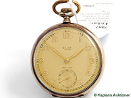 Pawnitems, Pocketwatch, Eljo De Luxe öppen modell 2 boetter silver no 2319501 worn dial br weight 73,3g engraved Remontoir Ancre Lignedroite on inner case, in auction: Pawn – Tuesday 24 June 2008