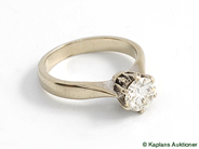 Jewellery, SINGLE-STONE RING, 18K white gold, in auction: Classic – Saturday 23 August 2008