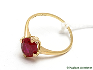 Pawnitems, Ring, with stone 18K Ø17 1/4, in auction: Pawn – Tuesday 26 August 2008