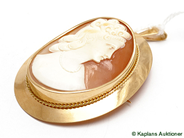 Pawnitems, Brooch, Brosch/Hänge with Cameo 18K 14,3g, in auction: Pawn – Tuesday 26 August 2008