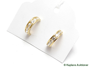 Pawnitems, Earrings, one pair with stones 18K 1,5g, in auction: Pawn – Tuesday 26 August 2008