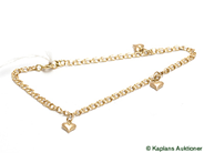 Pawnitems, Bracelet, Bismarcklänk with 3 charms 18K 19cm 2,7g, in auction: Pawn – Tuesday 26 August 2008