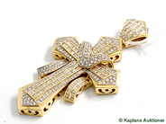 Pawnitems, Cross, with approx 350 diamonds approx 0,02-0,03ct/st 18K 47,6 g, in auction: Pawn – Tuesday 16 September 2008