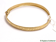 Pawnitems, bangle (bucklig).18K. weight 9,19g, in auction: Pawn – Thursday 25 September 2008