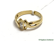 Pawnitems, ring with stone, ringsize 17,5. 14K. weight 3,2g, in auction: Pawn – Thursday 23 October 2008