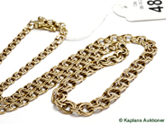 Pawnitems, necklace bismarck approx 46cm. 18K. weight 19,7g, in auction: Pawn – Thursday 23 October 2008