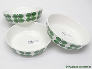 Pawnitems, 3 Djupa tallrikar, Gustavsberg, in auction: Pawn – Thursday 11 December 2008