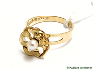 Pawnitems, Ring, with pearl 18K Ø17 2,9g, in auction: Pawn – Tuesday 23 December 2008